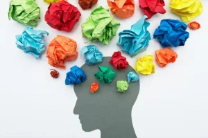 colour paper on man mind